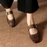 Daria Genuine Leather Mary-Jane Pumps