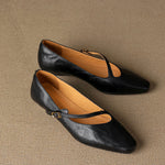Elaria Genuine Leather Mary Jane Pumps
