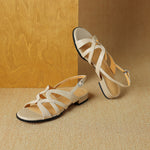 Bellina Genuine Leather Gladiator Slingback Sandals