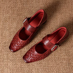Daria Genuine Leather Mary-Jane Pumps