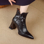 Colette Genuine Leather Ankle Boots