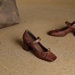 Emara Genuine Leather Heels