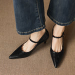 Eda Genuine leather Pointed-Toe Pumps