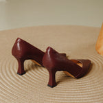 Stera Pointed-Toe Leather Heel Pumps