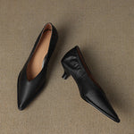 Emma Genuine Leather Pointed-Toe Heels