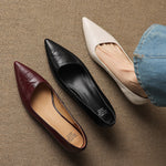 Avia Genuine Leather Pointed-Toe Heels