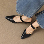 Avani Genuine Leather Mary Jane Mules