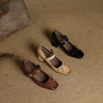 Emara Genuine Leather Heels