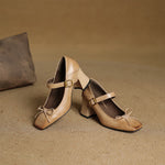 Emara Genuine Leather Heels