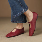 Kleva Genuine Leather Mary Jane Flats