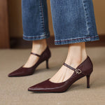 Eda Genuine leather Pointed-Toe Pumps