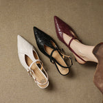 Noir Genuine Leather Heels