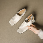 Velra Genuine Leather Slingback Heels