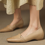 Elsi Genuine Leather Wedge Pumps
