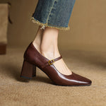Lenara Genuine Leather Heels