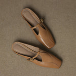 Keva Genuine Leather Mules