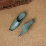 Noelle Genuine Leather Square-Toe Mules