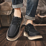 Rowen Genuine Leather Lace-Up Moc Toe Shoes
