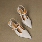 Noir Genuine Leather Heels