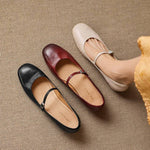 Seren Genuine Leather Flats