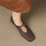 Kleva Genuine Leather Mary Jane Flats