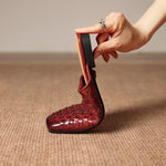 Amani Woven Genuine Leather Slip-On Mule