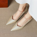 Raya Genuine Leather Rhinestone Anklet Pumps