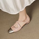 Elene Genuine Leather Mary-Jane Flats