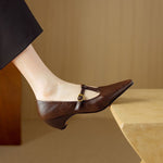 Zuri Genuine Leather T-Strap Mary Jane Pumps