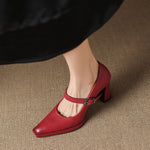 Claya Genuine Leather Heels