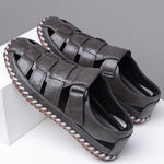 Kevan Closed-Toe Leather Sandals