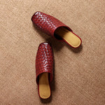 Amani Woven Genuine Leather Slip-On Mule
