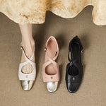 Elene Genuine Leather Mary-Jane Flats
