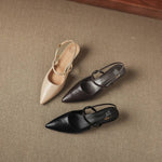 Kemi Genuine Leather Slingbacks