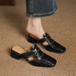 Ivora Genuine Leather Mules