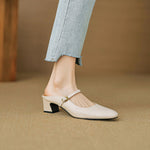 Vian Genuine Leather Mules
