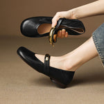 Etta Genuine Leather Mary Jane Pumps