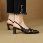 Marlet Genuine Leather Slingbacks
