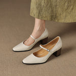 Veria Genuine Leather Heels