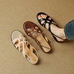 Bellina Genuine Leather Gladiator Slingback Sandals