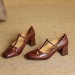 Elora Genuine Leather Heels