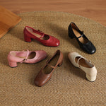 Cressa Genuine Leather Mary Jane Pumps