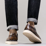 Halston Genuine Leather Lace-Up Shoes