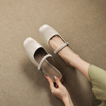 Novie Genuine Leather Mary Jane Mules