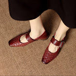 Daria Genuine Leather Mary-Jane Pumps