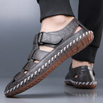 Kevan Closed-Toe Leather Sandals