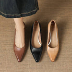 Zyla Genuine Leather Heels