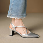 Blenza Genuine Leather Slingbacks