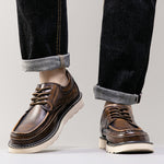 Halston Genuine Leather Lace-Up Shoes