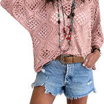 ELOWEN BEIGE CROCHET V-NECK TOP
